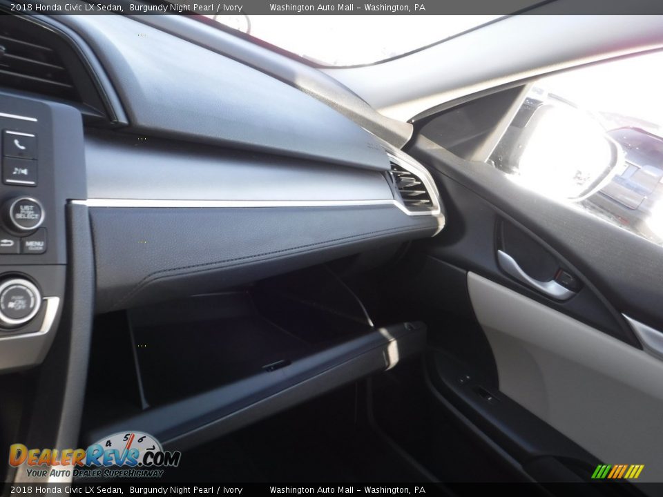 2018 Honda Civic LX Sedan Burgundy Night Pearl / Ivory Photo #20