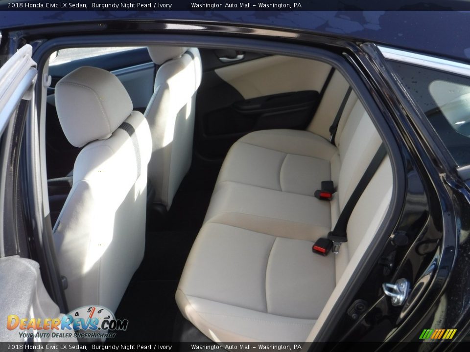 2018 Honda Civic LX Sedan Burgundy Night Pearl / Ivory Photo #21