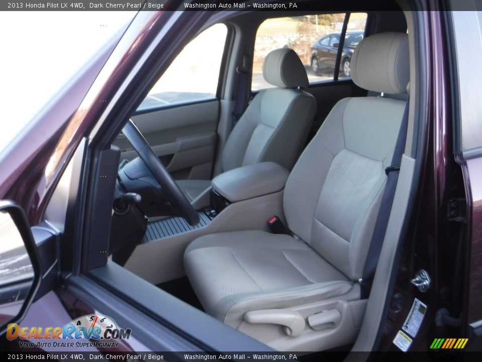 2013 Honda Pilot LX 4WD Dark Cherry Pearl / Beige Photo #15