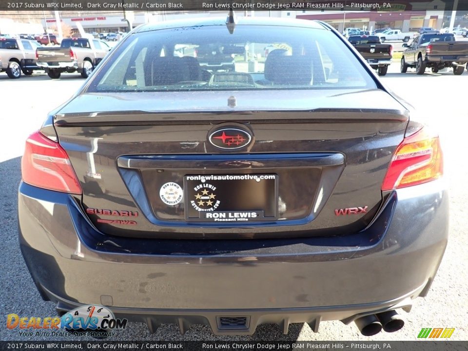 2017 Subaru WRX Limited Dark Gray Metallic / Carbon Black Photo #4