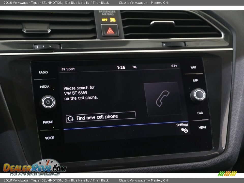 2018 Volkswagen Tiguan SEL 4MOTION Silk Blue Metallic / Titan Black Photo #11