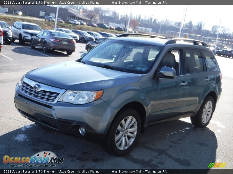 2011 Subaru Forester 2.5 X Premium Sage Green Metallic / Platinum Photo #6