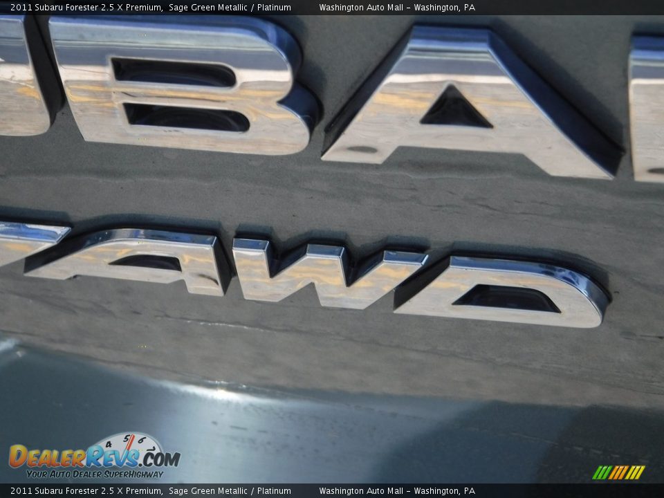 2011 Subaru Forester 2.5 X Premium Sage Green Metallic / Platinum Photo #12