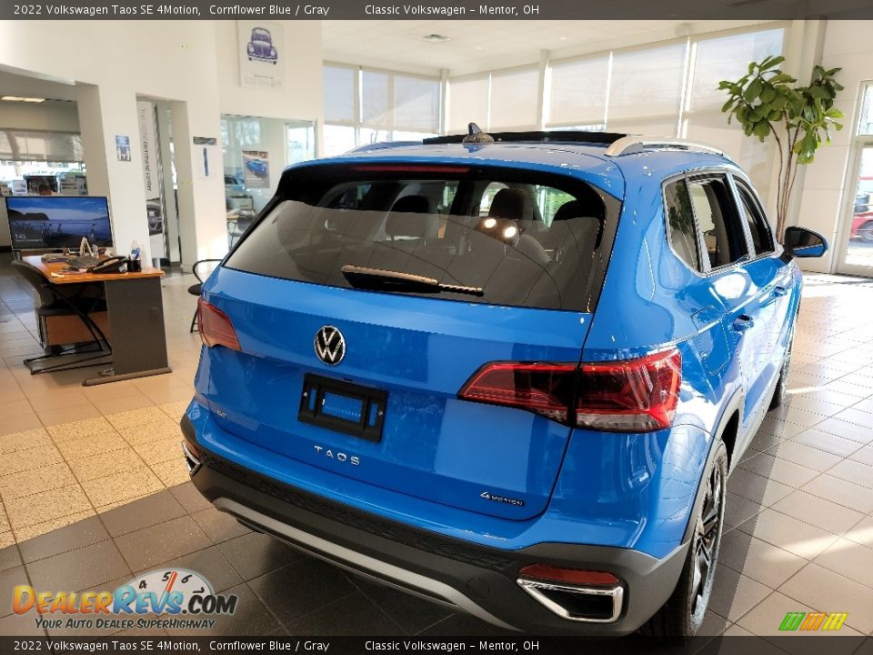 2022 Volkswagen Taos SE 4Motion Cornflower Blue / Gray Photo #2