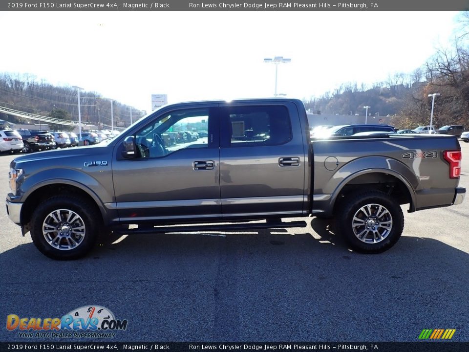 2019 Ford F150 Lariat SuperCrew 4x4 Magnetic / Black Photo #2