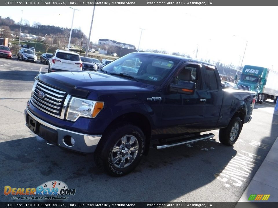 2010 Ford F150 XLT SuperCab 4x4 Dark Blue Pearl Metallic / Medium Stone Photo #6