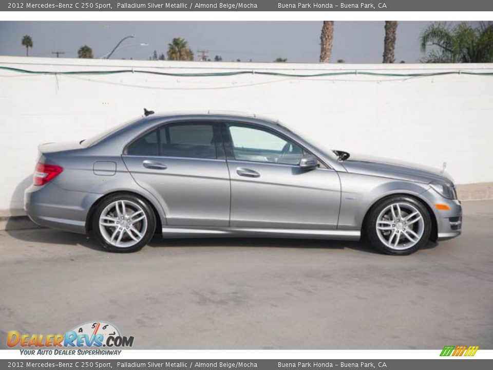 2012 Mercedes-Benz C 250 Sport Palladium Silver Metallic / Almond Beige/Mocha Photo #12