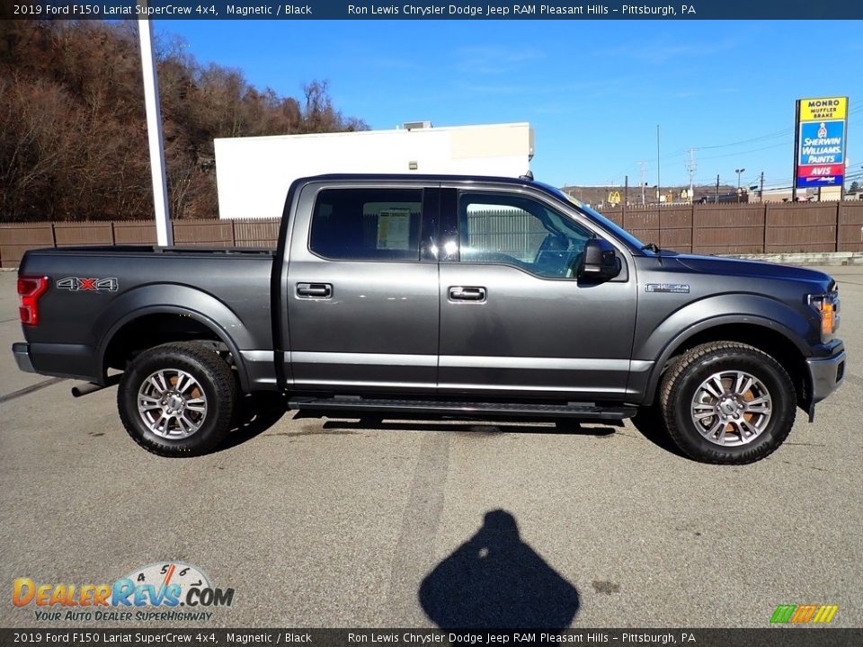 2019 Ford F150 Lariat SuperCrew 4x4 Magnetic / Black Photo #6