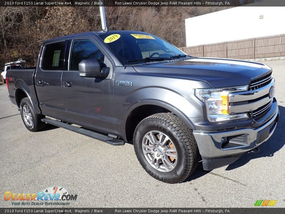 2019 Ford F150 Lariat SuperCrew 4x4 Magnetic / Black Photo #7