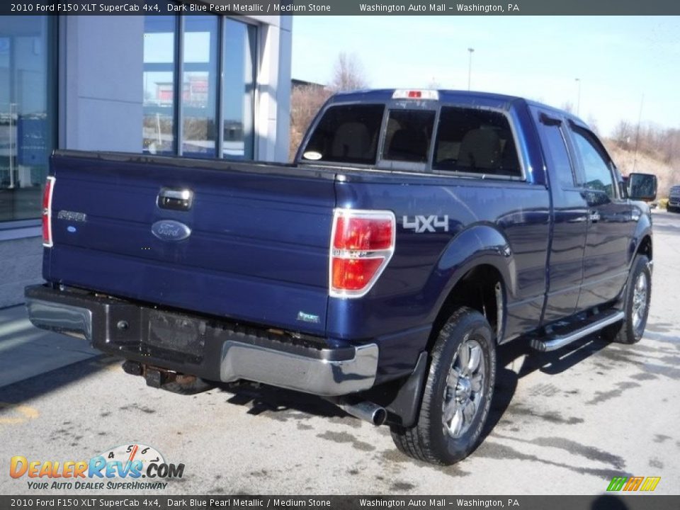 2010 Ford F150 XLT SuperCab 4x4 Dark Blue Pearl Metallic / Medium Stone Photo #11