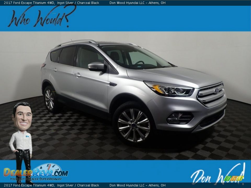 2017 Ford Escape Titanium 4WD Ingot Silver / Charcoal Black Photo #1