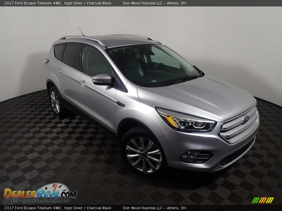 2017 Ford Escape Titanium 4WD Ingot Silver / Charcoal Black Photo #4