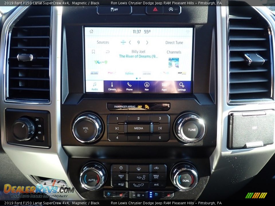 2019 Ford F150 Lariat SuperCrew 4x4 Magnetic / Black Photo #19