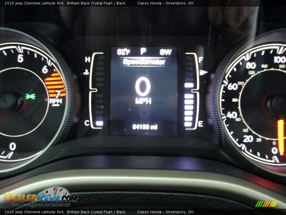 2016 Jeep Cherokee Latitude 4x4 Brilliant Black Crystal Pearl / Black Photo #34