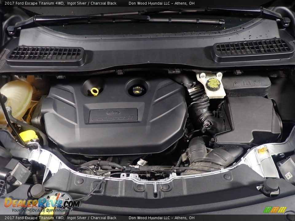 2017 Ford Escape Titanium 4WD Ingot Silver / Charcoal Black Photo #8