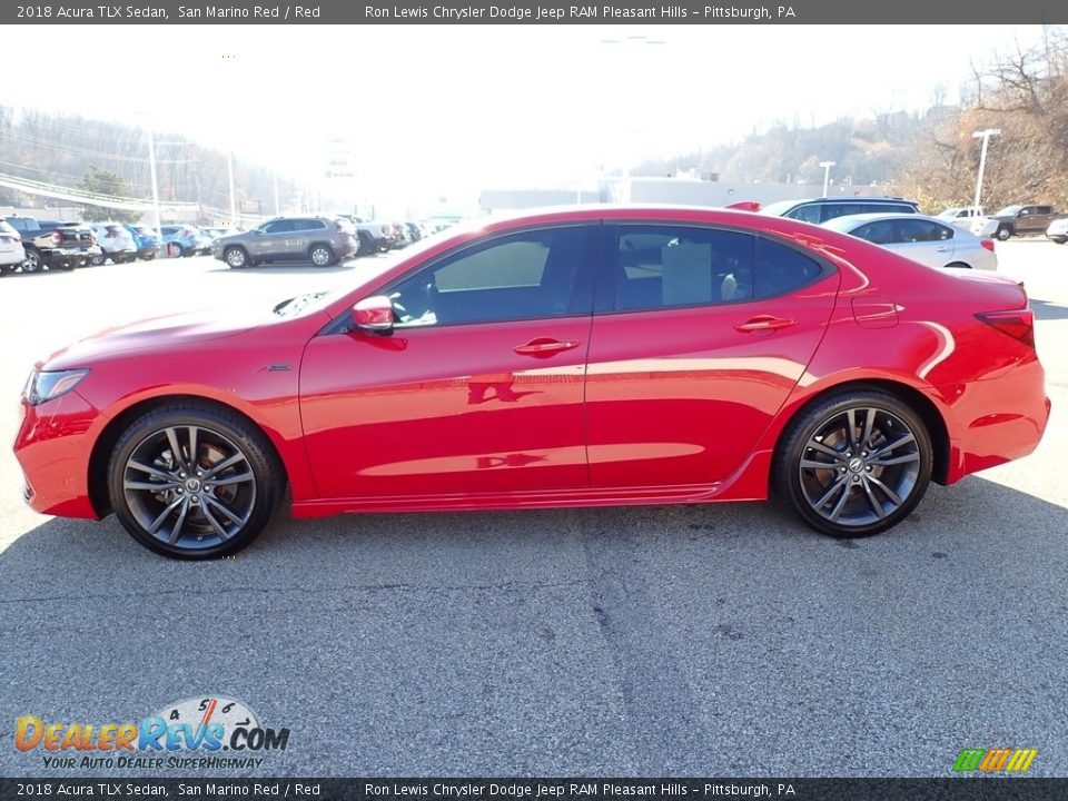 San Marino Red 2018 Acura TLX Sedan Photo #2