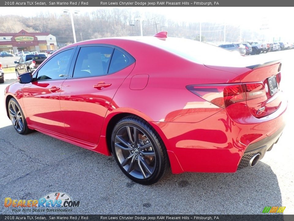 2018 Acura TLX Sedan San Marino Red / Red Photo #3