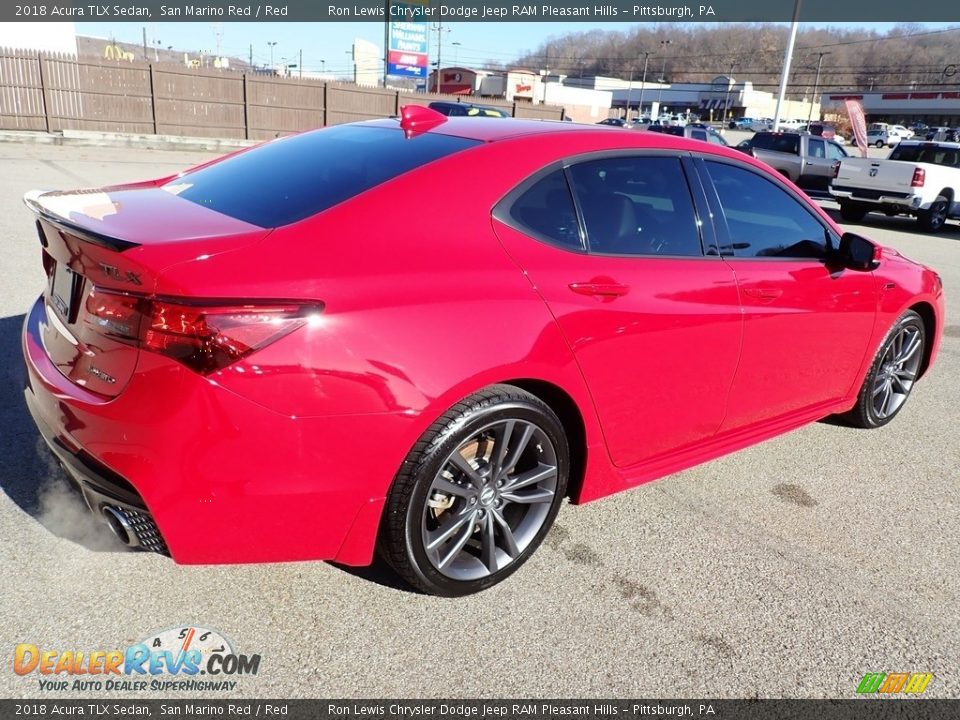 2018 Acura TLX Sedan San Marino Red / Red Photo #6