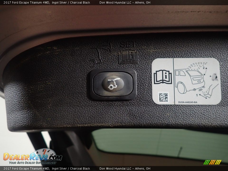 2017 Ford Escape Titanium 4WD Ingot Silver / Charcoal Black Photo #16