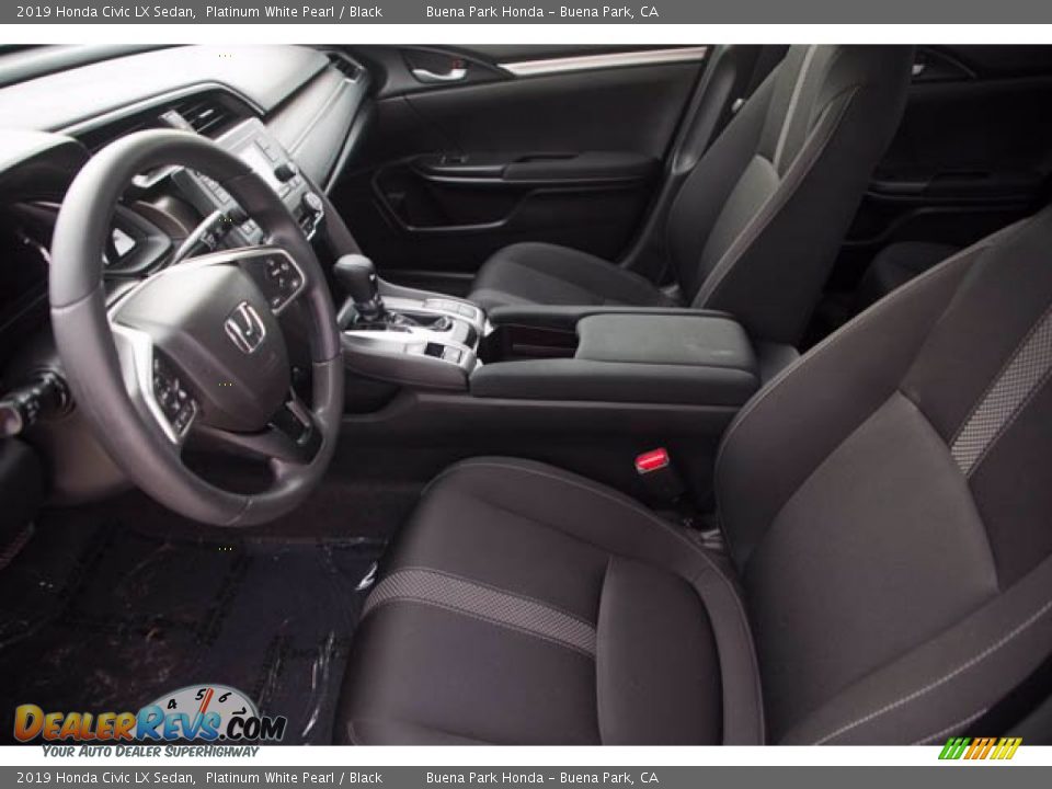 2019 Honda Civic LX Sedan Platinum White Pearl / Black Photo #3