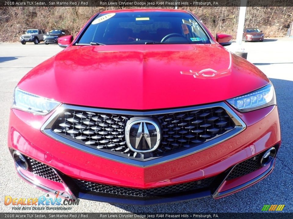 2018 Acura TLX Sedan San Marino Red / Red Photo #9