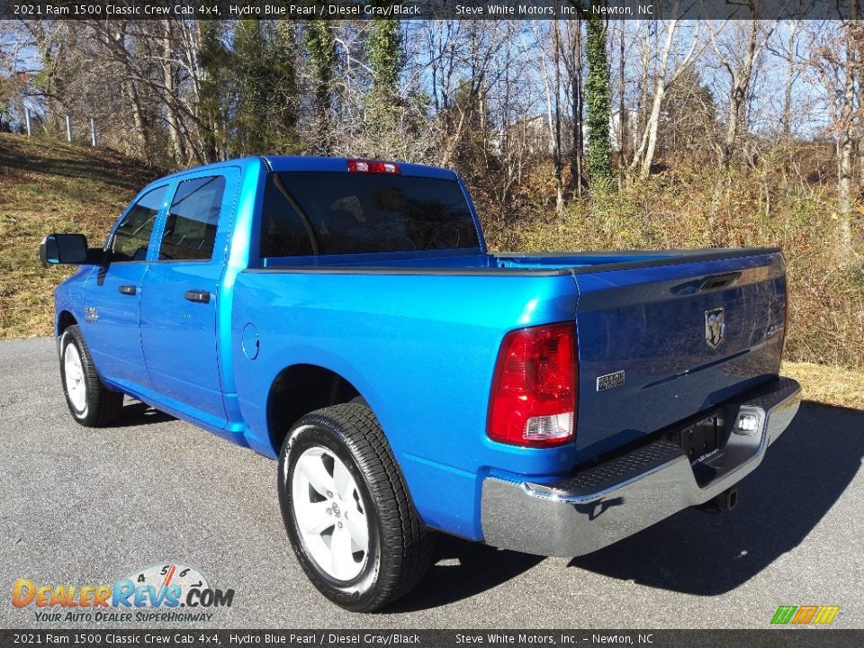 2021 Ram 1500 Classic Crew Cab 4x4 Hydro Blue Pearl / Diesel Gray/Black Photo #9