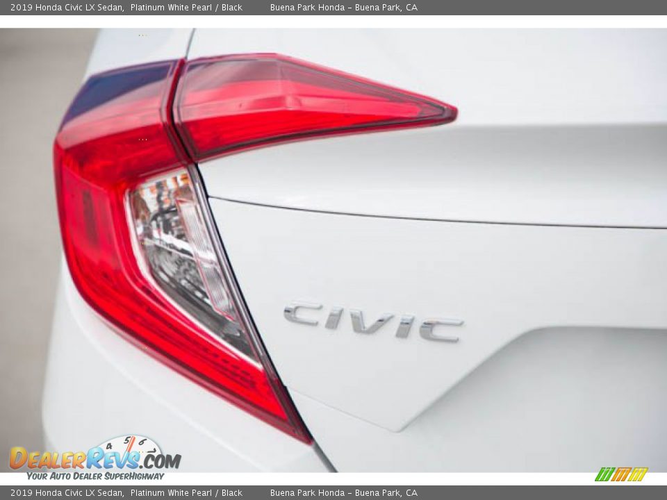 2019 Honda Civic LX Sedan Platinum White Pearl / Black Photo #12