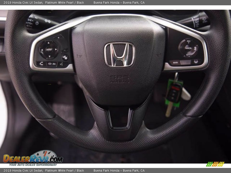 2019 Honda Civic LX Sedan Platinum White Pearl / Black Photo #15