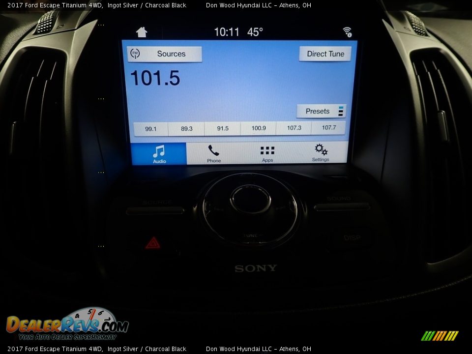 2017 Ford Escape Titanium 4WD Ingot Silver / Charcoal Black Photo #29