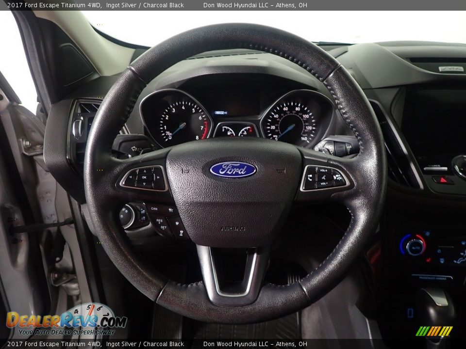 2017 Ford Escape Titanium 4WD Ingot Silver / Charcoal Black Photo #30