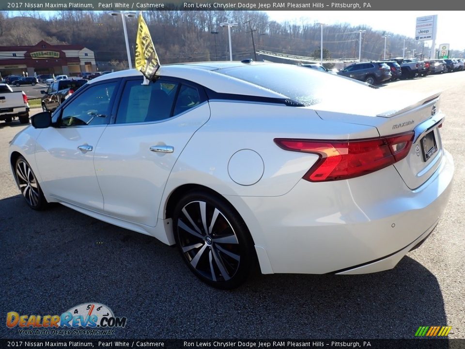 2017 Nissan Maxima Platinum Pearl White / Cashmere Photo #3