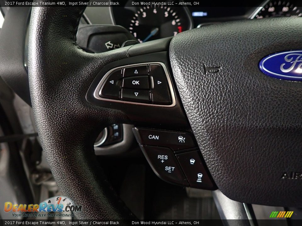 2017 Ford Escape Titanium 4WD Ingot Silver / Charcoal Black Photo #32