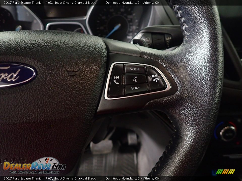 2017 Ford Escape Titanium 4WD Ingot Silver / Charcoal Black Photo #33