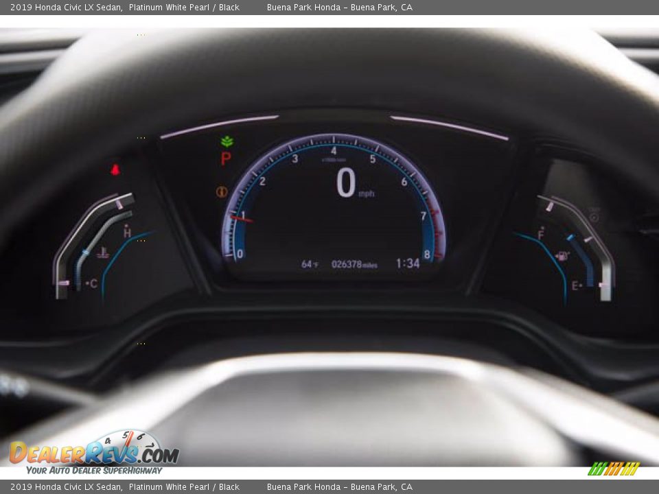 2019 Honda Civic LX Sedan Platinum White Pearl / Black Photo #28
