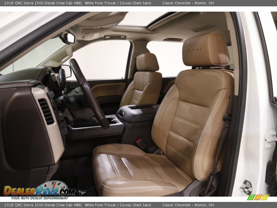 2018 GMC Sierra 1500 Denali Crew Cab 4WD White Frost Tricoat / Cocoa/­Dark Sand Photo #6