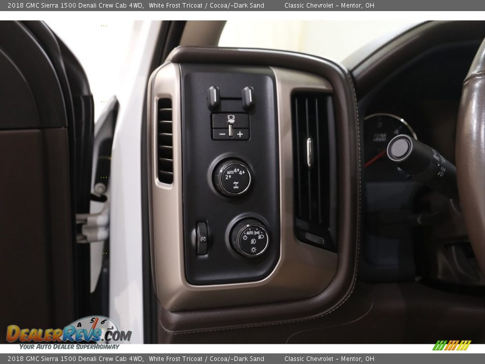 2018 GMC Sierra 1500 Denali Crew Cab 4WD White Frost Tricoat / Cocoa/­Dark Sand Photo #7