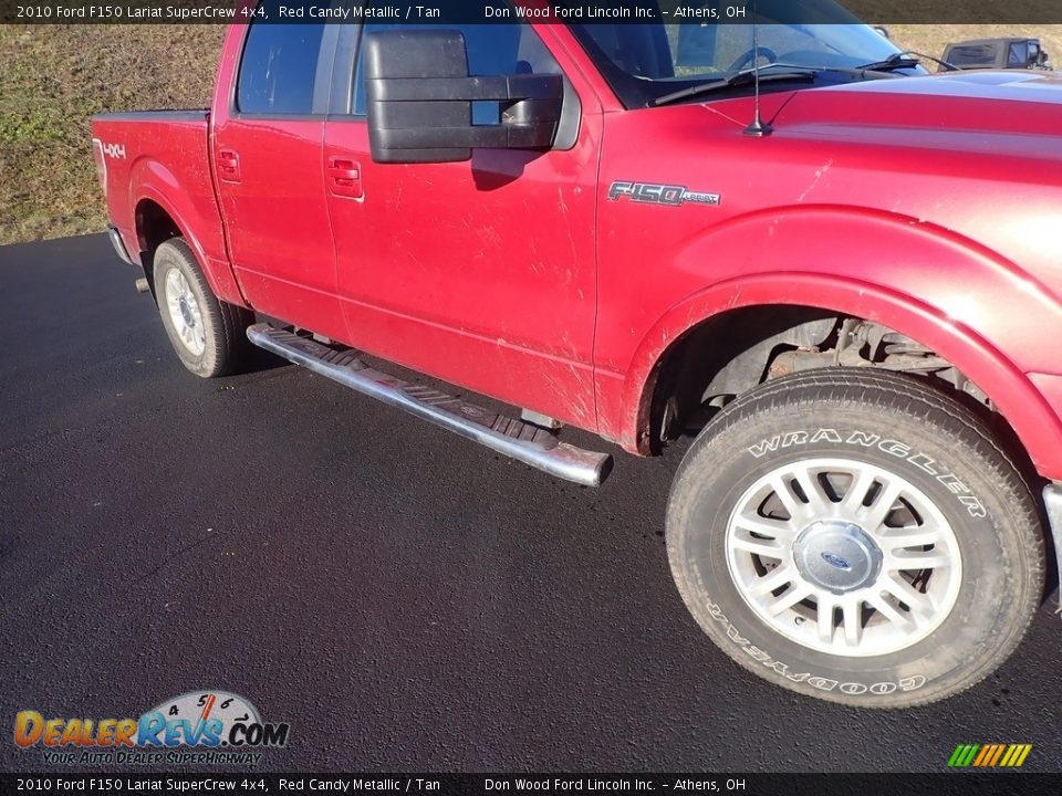2010 Ford F150 Lariat SuperCrew 4x4 Red Candy Metallic / Tan Photo #3