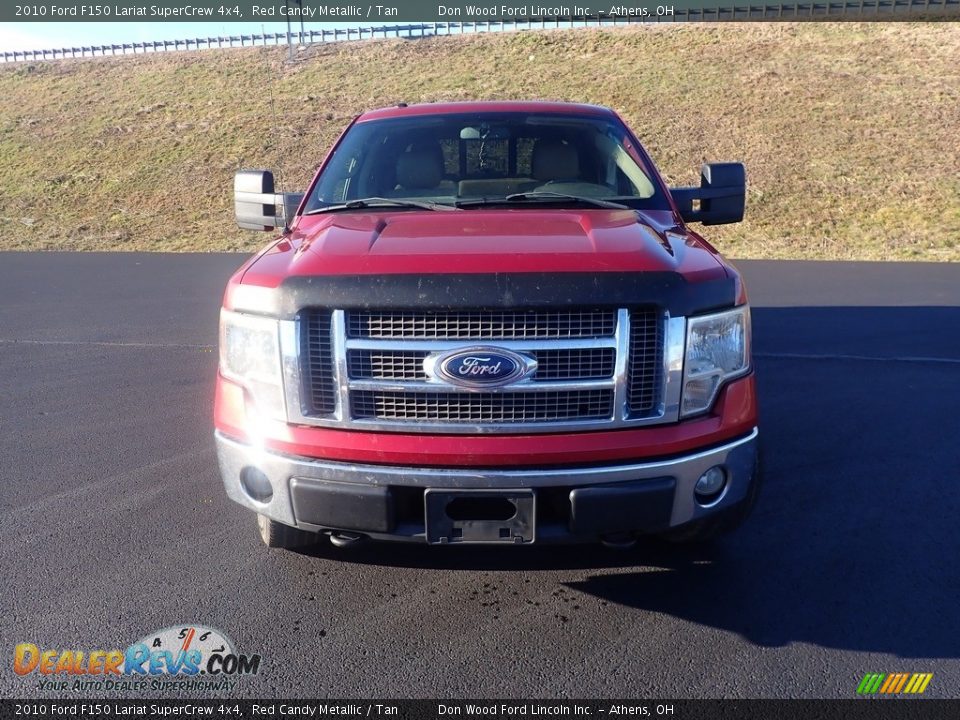 2010 Ford F150 Lariat SuperCrew 4x4 Red Candy Metallic / Tan Photo #4