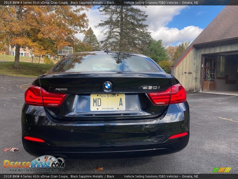 2018 BMW 4 Series 430i xDrive Gran Coupe Black Sapphire Metallic / Black Photo #6