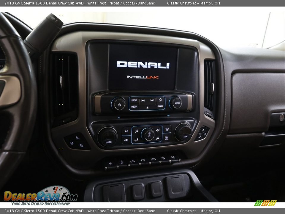 2018 GMC Sierra 1500 Denali Crew Cab 4WD White Frost Tricoat / Cocoa/­Dark Sand Photo #11