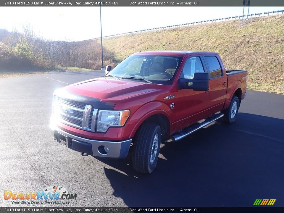 2010 Ford F150 Lariat SuperCrew 4x4 Red Candy Metallic / Tan Photo #7
