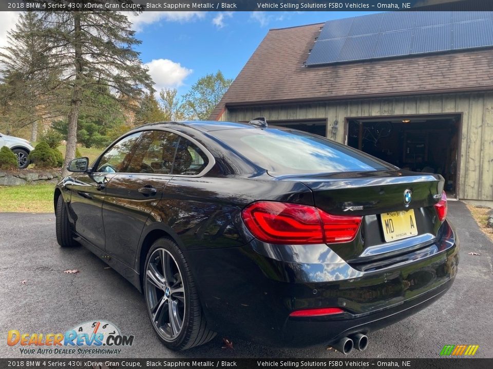 2018 BMW 4 Series 430i xDrive Gran Coupe Black Sapphire Metallic / Black Photo #7