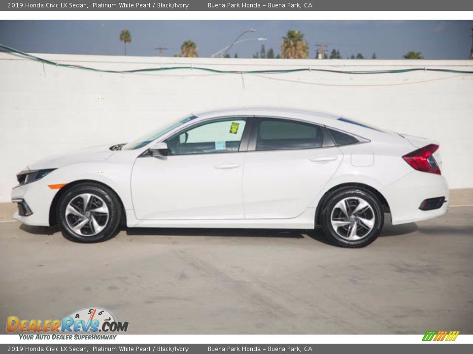 2019 Honda Civic LX Sedan Platinum White Pearl / Black/Ivory Photo #10