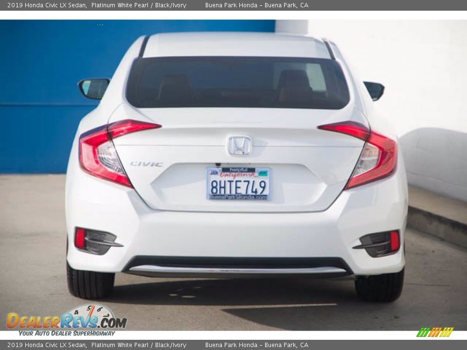 2019 Honda Civic LX Sedan Platinum White Pearl / Black/Ivory Photo #11