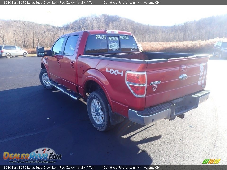 2010 Ford F150 Lariat SuperCrew 4x4 Red Candy Metallic / Tan Photo #9