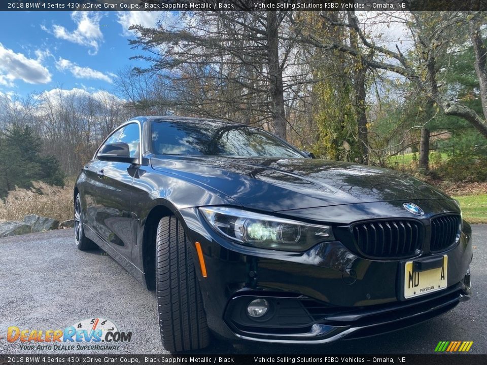 2018 BMW 4 Series 430i xDrive Gran Coupe Black Sapphire Metallic / Black Photo #9