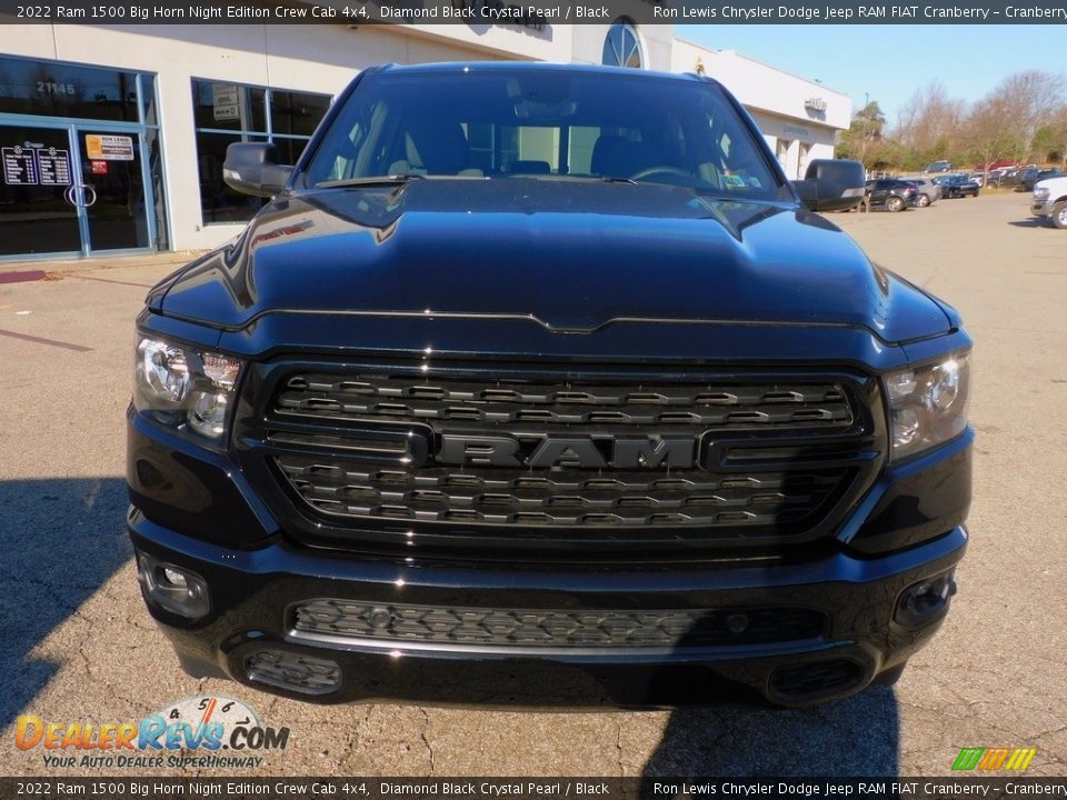 2022 Ram 1500 Big Horn Night Edition Crew Cab 4x4 Diamond Black Crystal Pearl / Black Photo #2