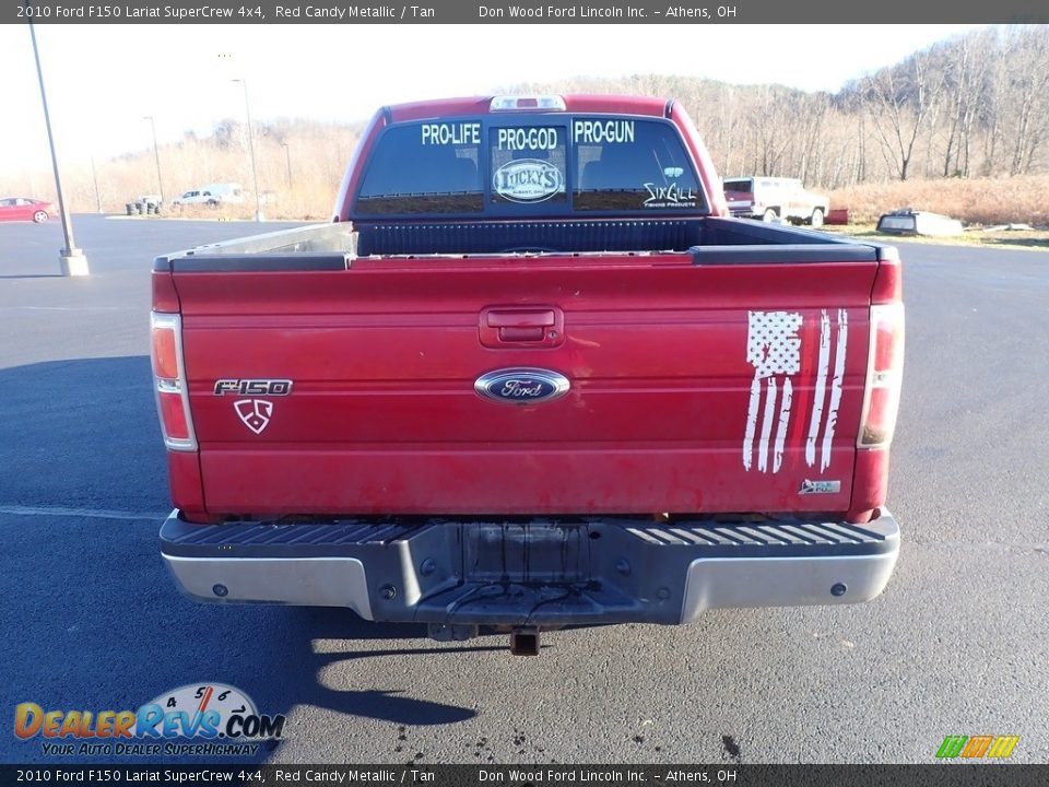 2010 Ford F150 Lariat SuperCrew 4x4 Red Candy Metallic / Tan Photo #10