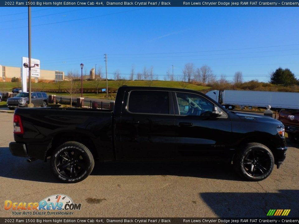 2022 Ram 1500 Big Horn Night Edition Crew Cab 4x4 Diamond Black Crystal Pearl / Black Photo #4