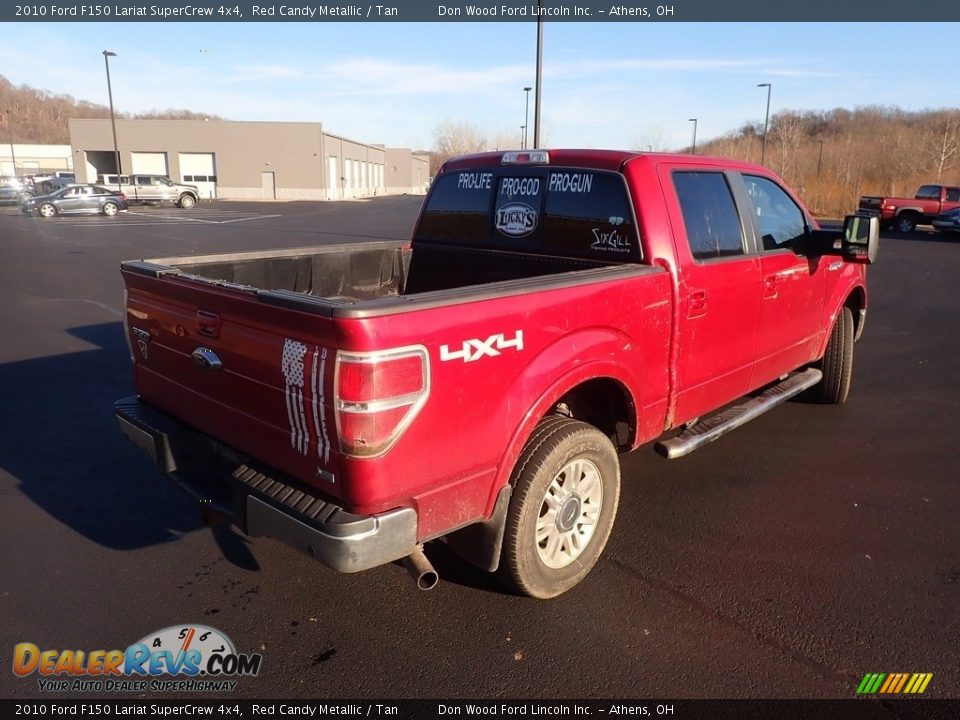 2010 Ford F150 Lariat SuperCrew 4x4 Red Candy Metallic / Tan Photo #12